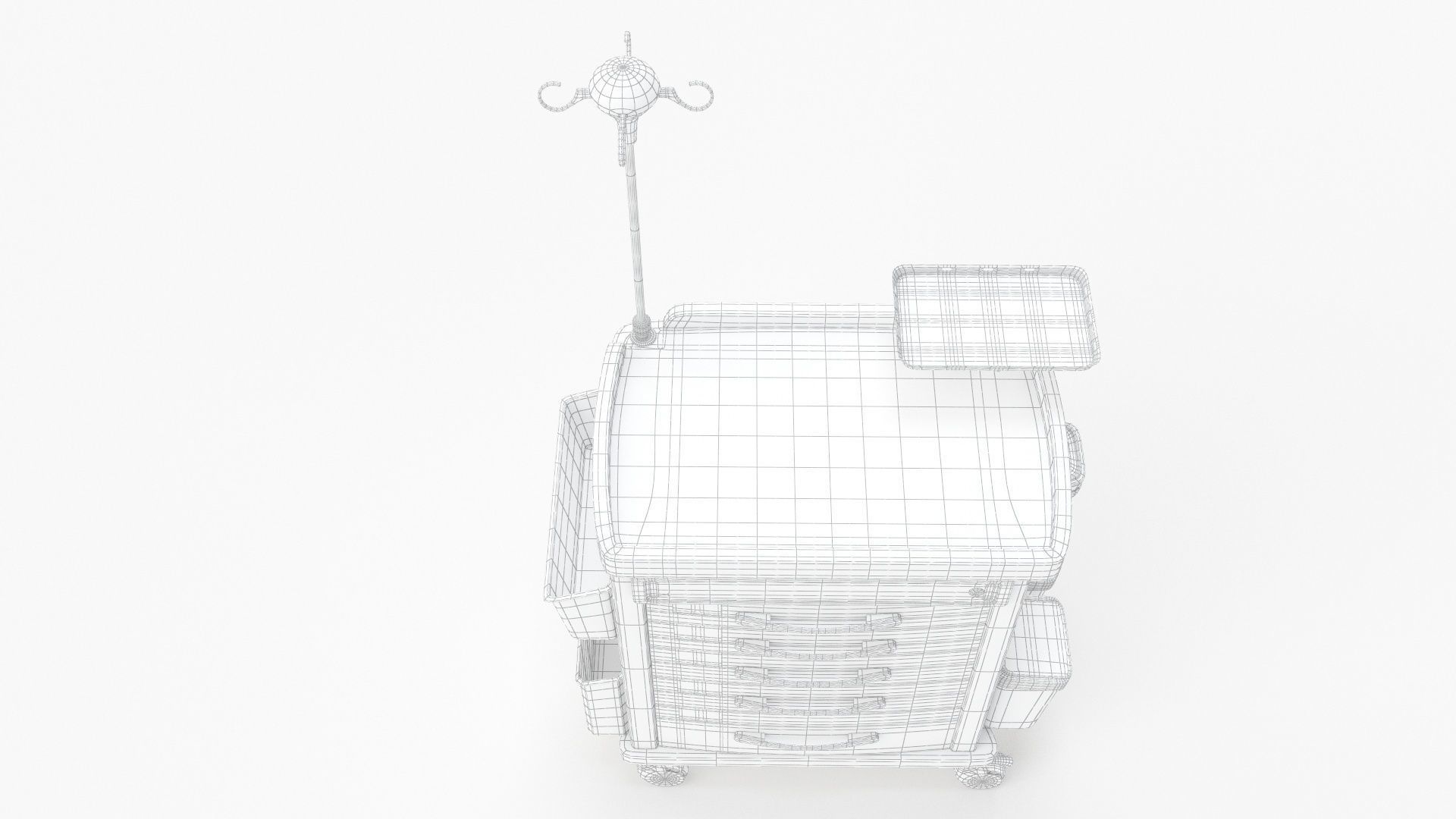 Detecto MS3C-550 Lite Mobile Medication Crash Cart 3D model_14