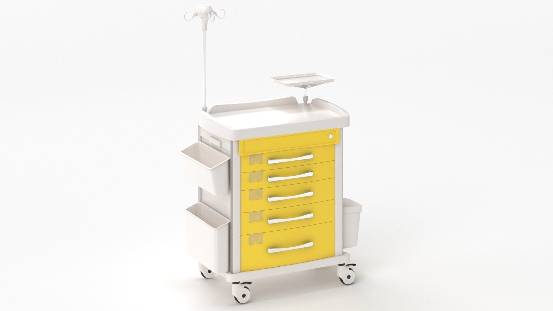 Detecto MS3C-550 Lite Mobile Medication Crash Cart 3D model_12
