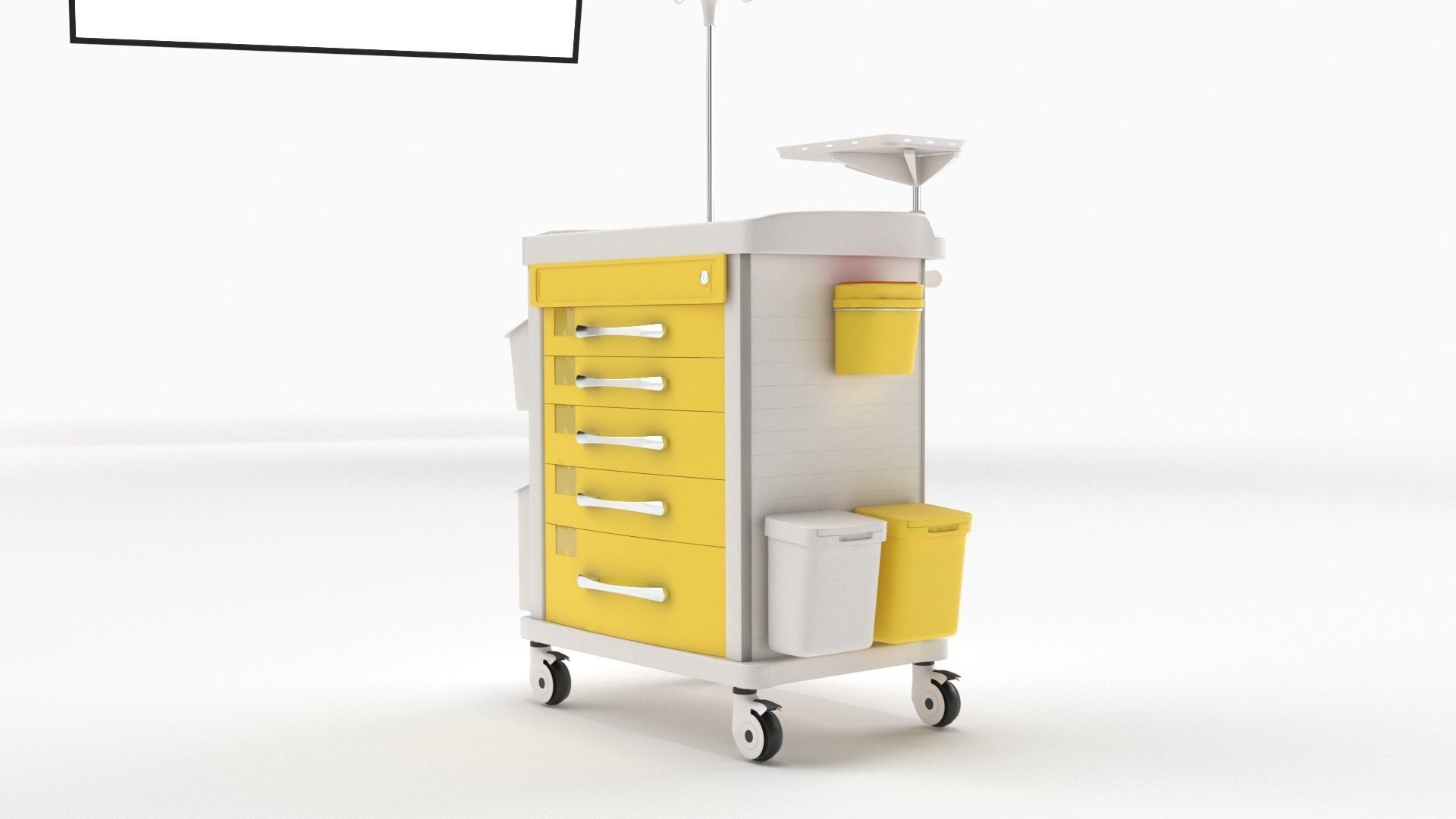 Detecto MS3C-550 Lite Mobile Medication Crash Cart 3D model_15
