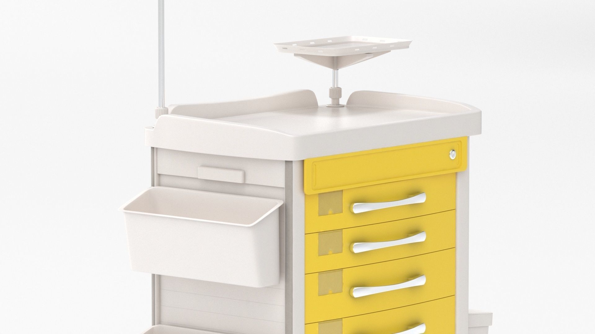 Detecto MS3C-550 Lite Mobile Medication Crash Cart 3D model_1