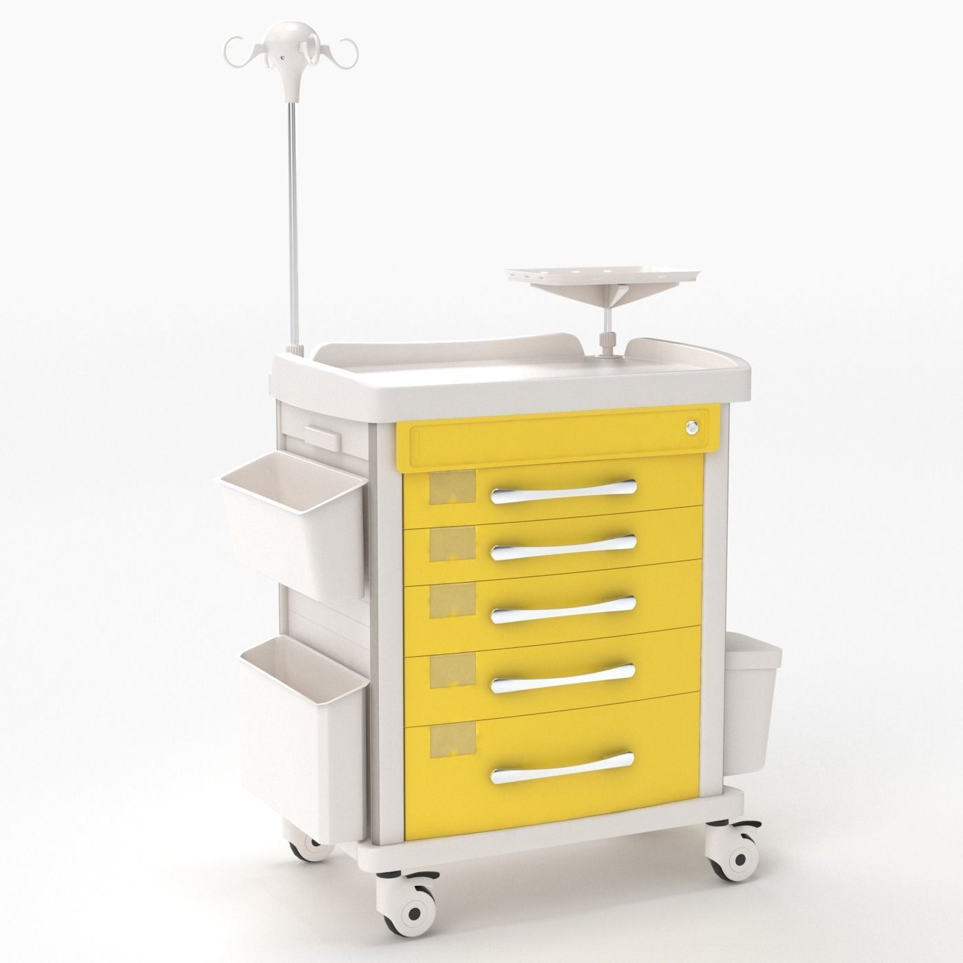 Detecto MS3C-550 Lite Mobile Medication Crash Cart 3D model_39
