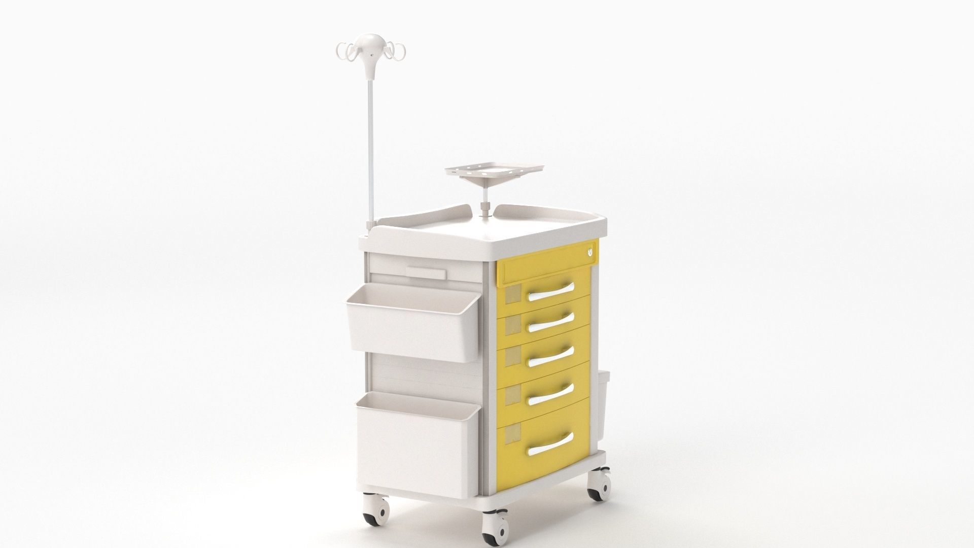 Detecto MS3C-550 Lite Mobile Medication Crash Cart 3D model_22