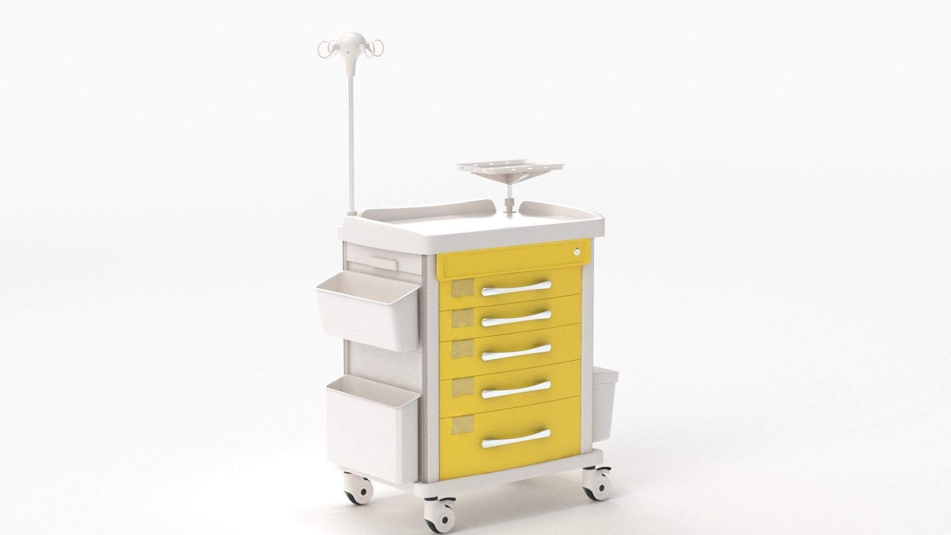 Detecto MS3C-550 Lite Mobile Medication Crash Cart 3D model_21