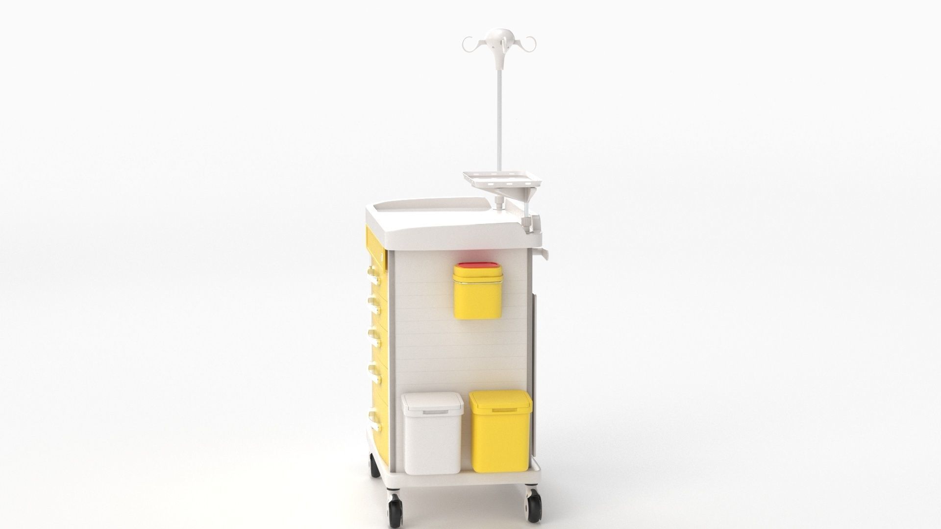 Detecto MS3C-550 Lite Mobile Medication Crash Cart 3D model_33