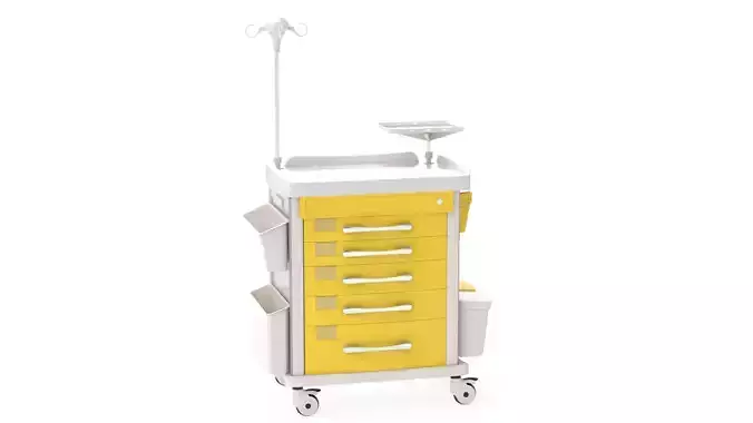 Detecto MS3C-550 Lite Mobile Medication Crash Cart 3D model