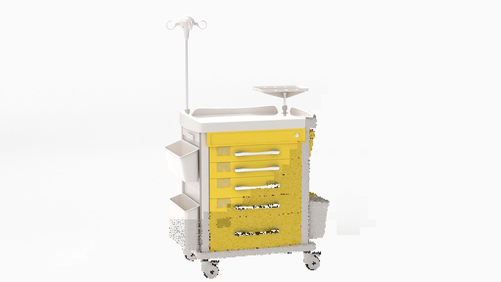 Detecto MS3C-550 Lite Mobile Medication Crash Cart 3D model_20