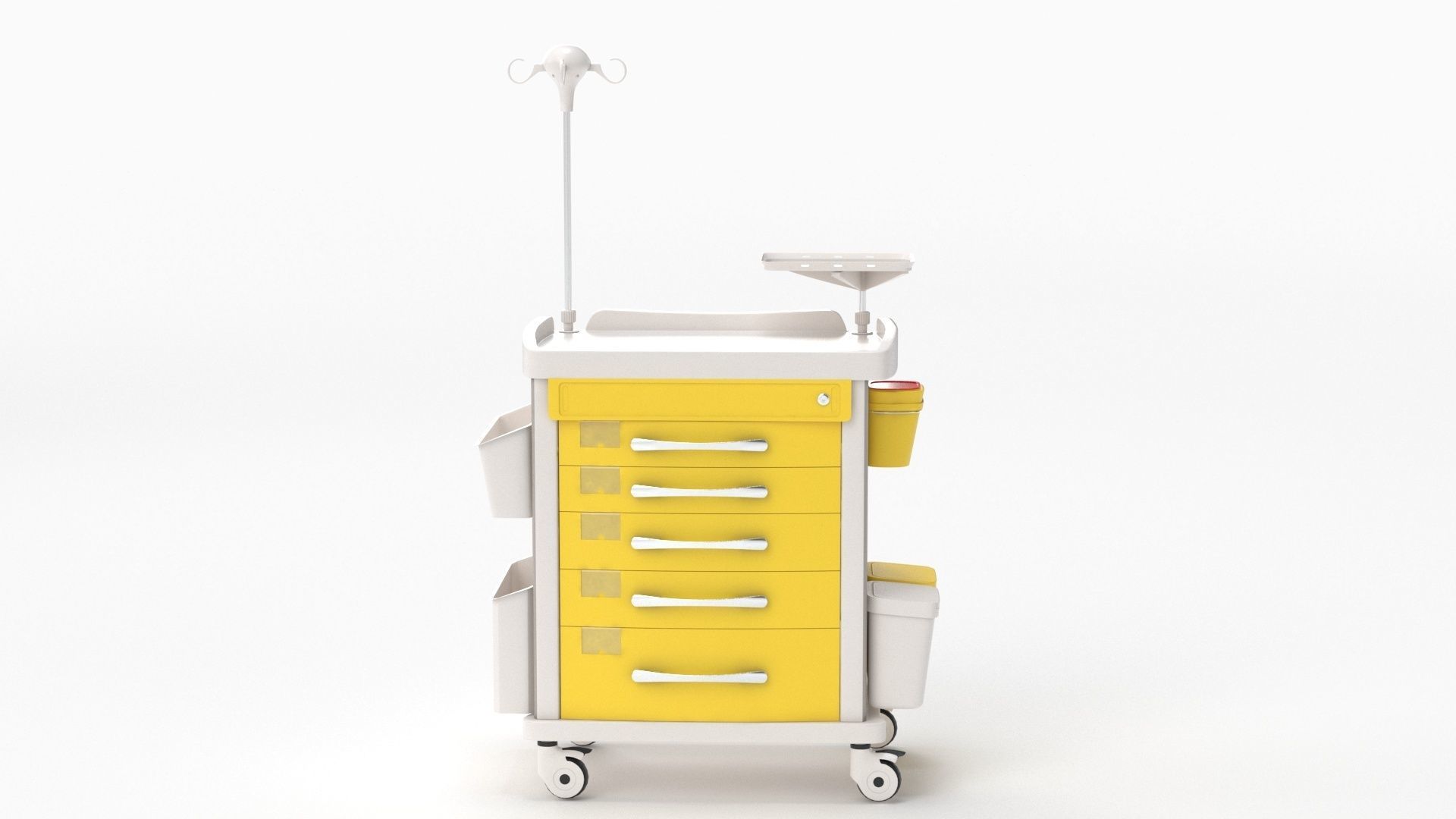 Detecto MS3C-550 Lite Mobile Medication Crash Cart 3D model_37