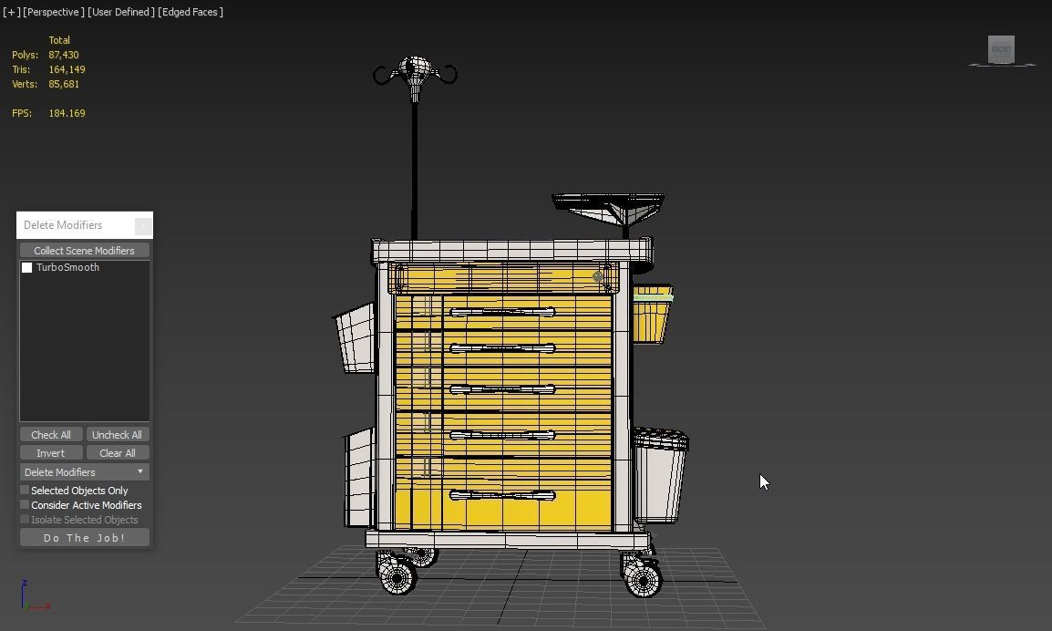 Detecto MS3C-550 Lite Mobile Medication Crash Cart 3D model_6