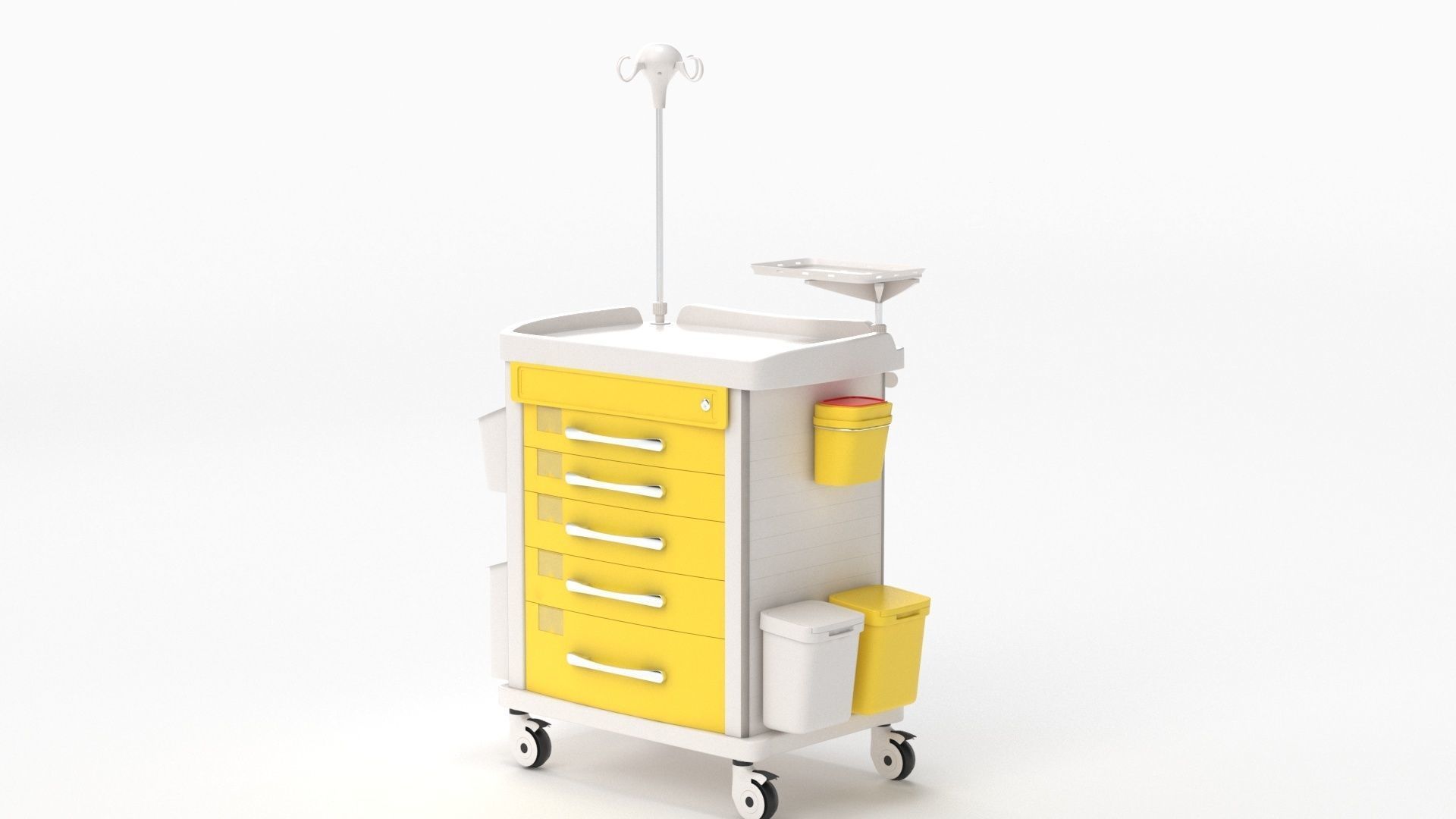 Detecto MS3C-550 Lite Mobile Medication Crash Cart 3D model_35
