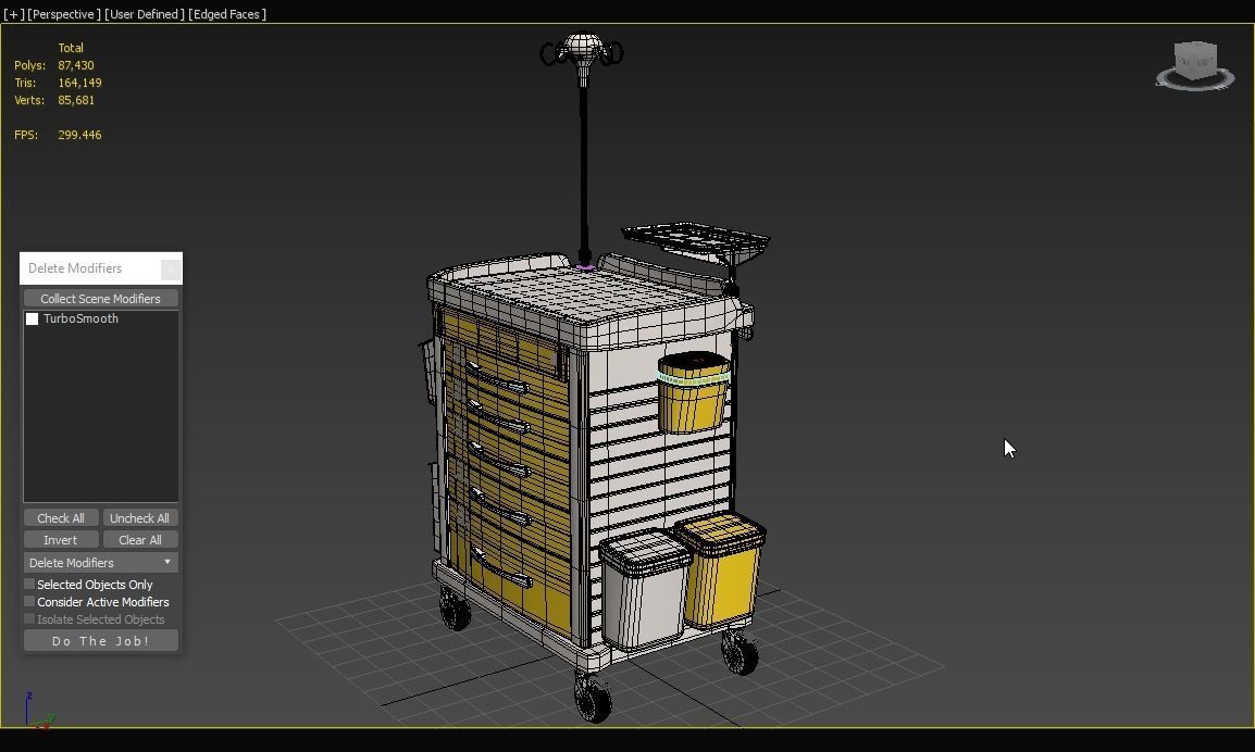 Detecto MS3C-550 Lite Mobile Medication Crash Cart 3D model_3