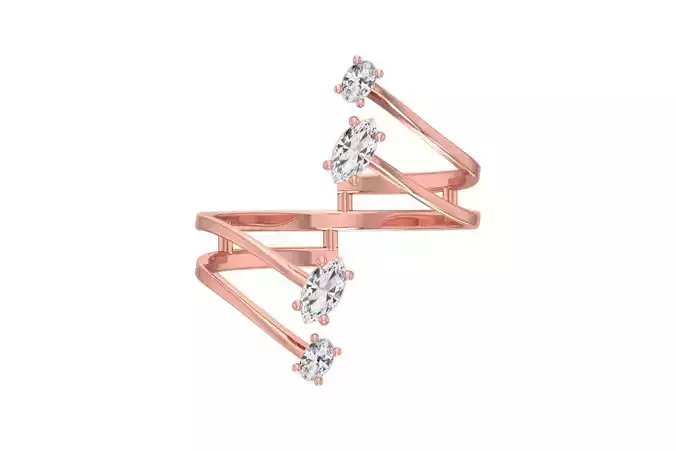 Women Wedding Engagement Bypass Ring