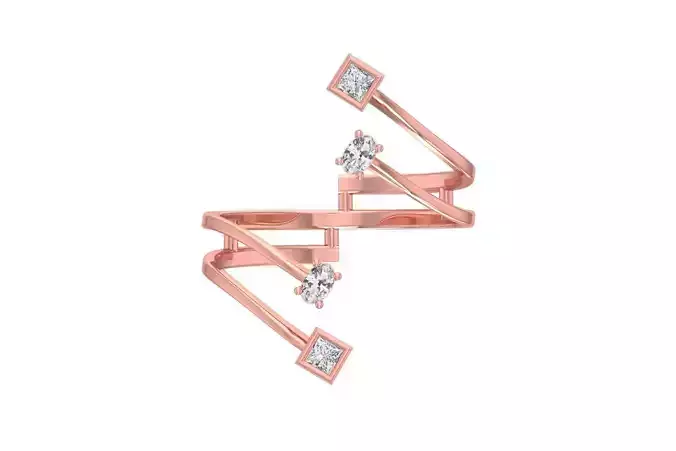 Women Wedding Engagement Bypass Ring