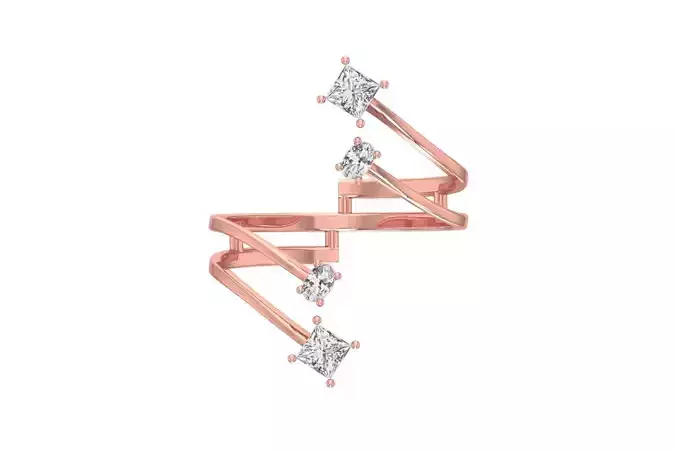 Women Wedding Engagement Bypass Ring