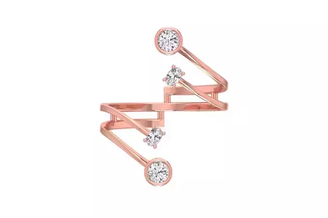 Women Wedding Engagement Bypass Ring