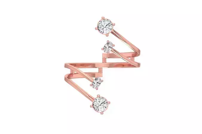 Women Wedding Engagement Bypass Ring