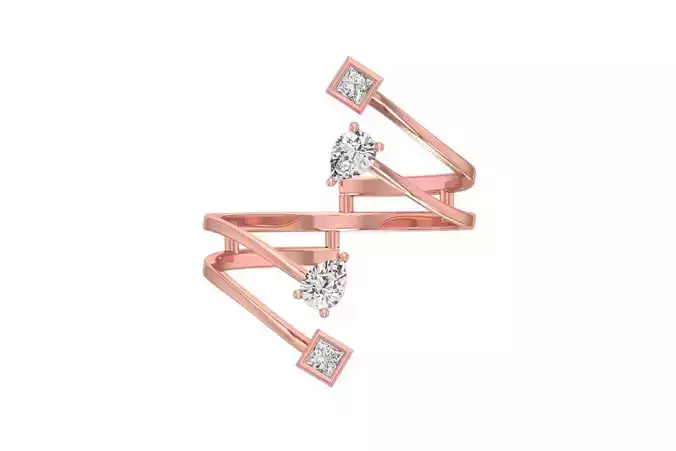 Women Wedding Engagement Bypass Ring