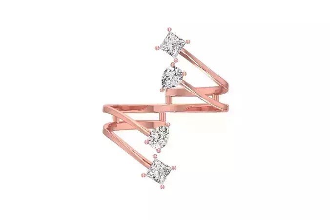 Women Wedding Engagement Bypass Ring