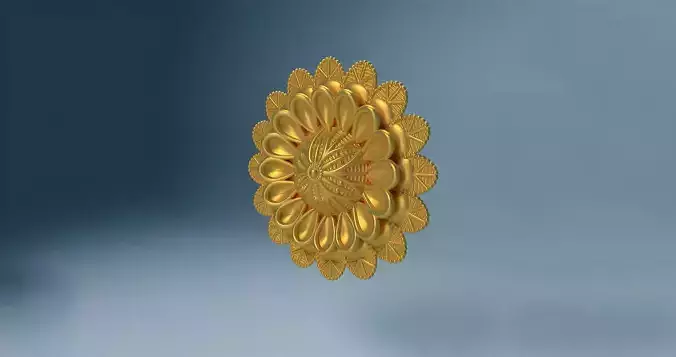 Pendent gold flower