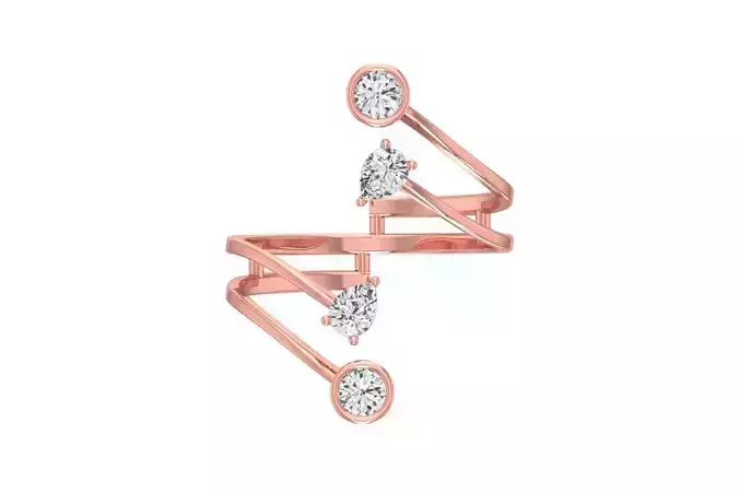 Women Wedding Engagement Bypass Ring