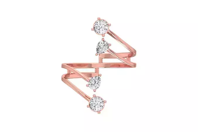 Women Wedding Engagement Bypass Ring