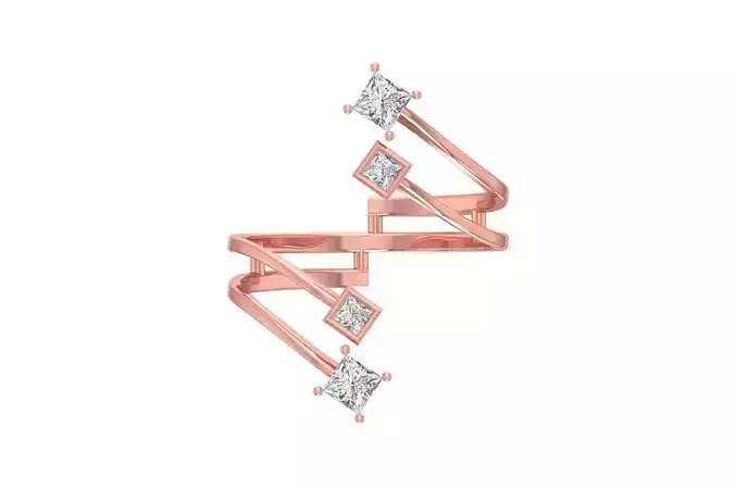 Women Wedding Engagement Bypass Ring