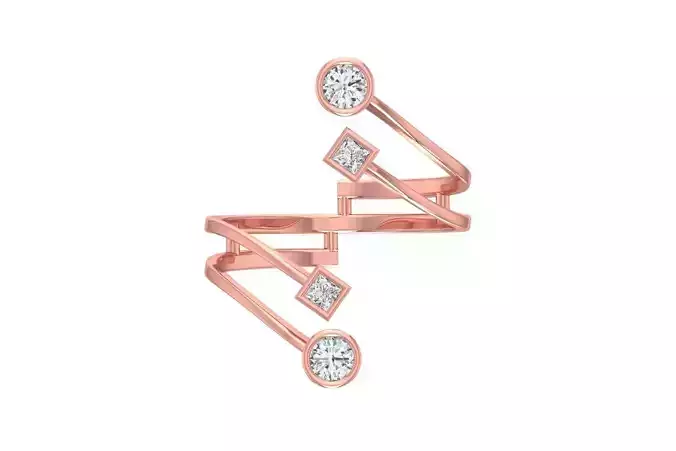 Women Wedding Engagement Bypass Ring