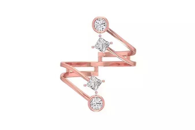 Women Wedding Engagement Bypass Ring