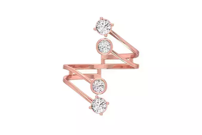 Women Wedding Engagement Bypass Ring