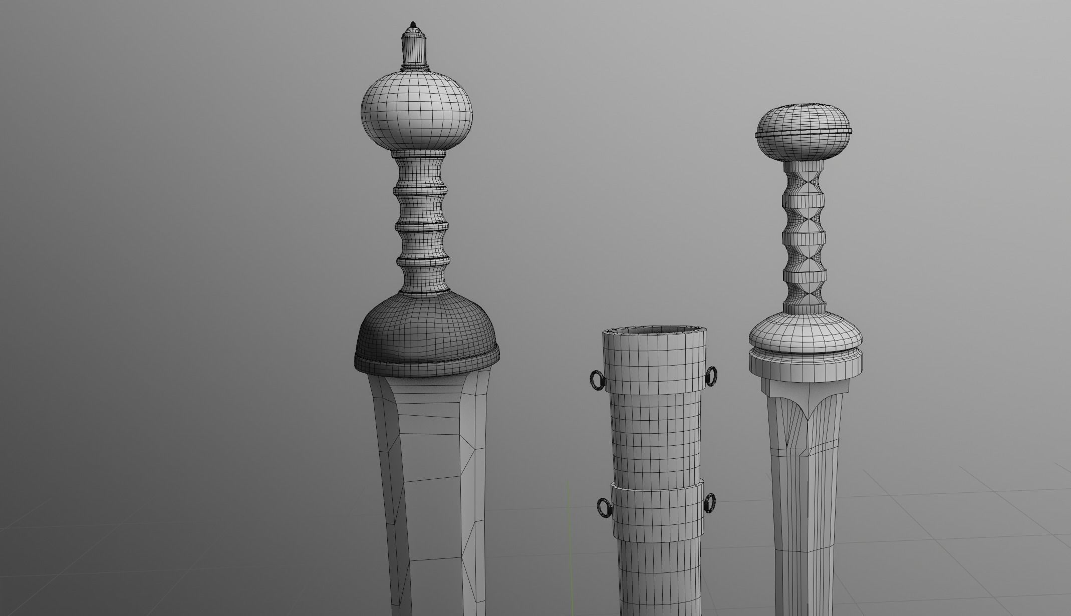Roman sword Game ready model LowPoly Low-poly 3D model_37