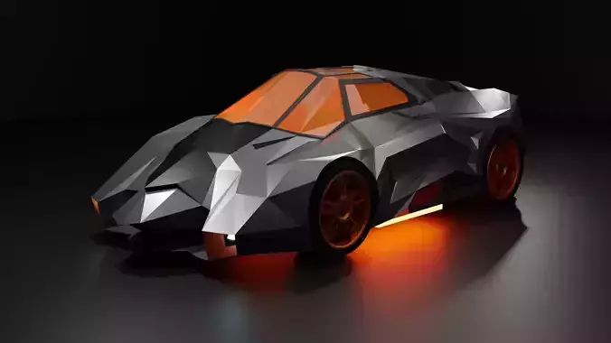 lamborghini egoista low polygon