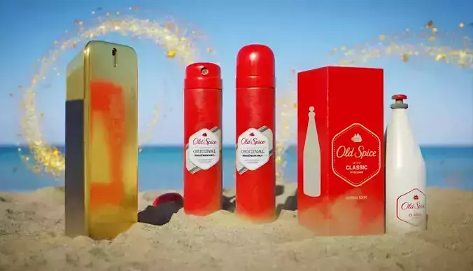 Perfume Pack and Beach Scene