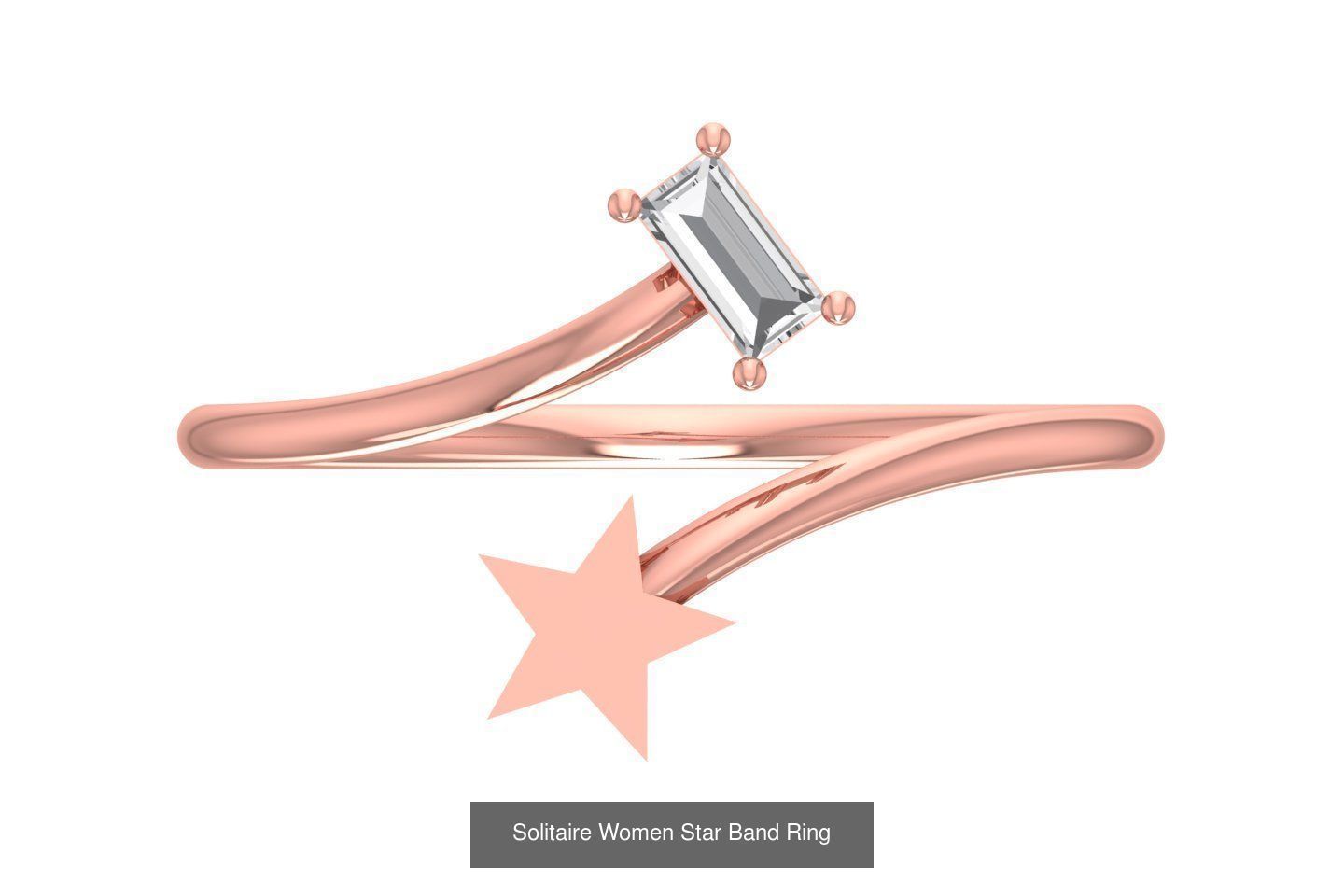 9 Solitaire Women Star Band Rings Collection _1