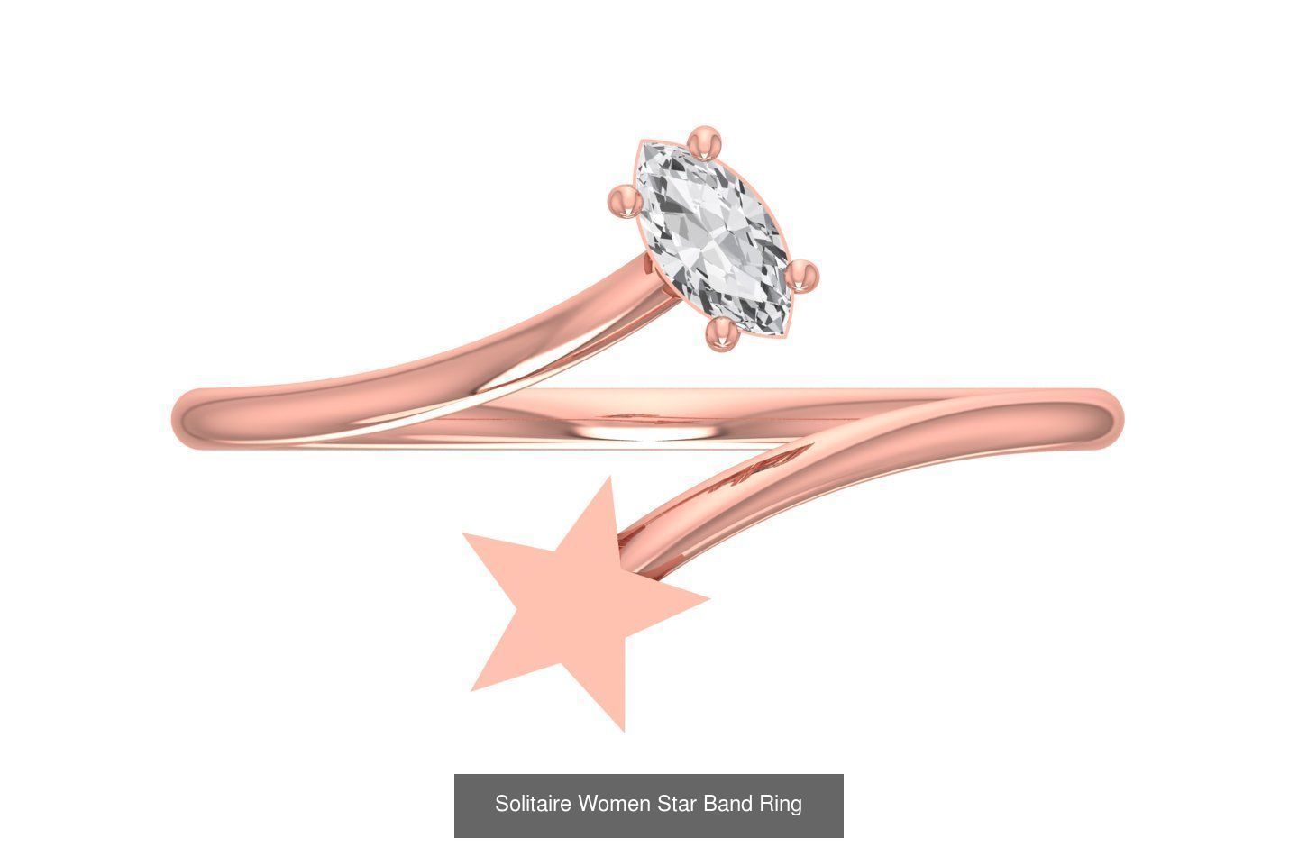 9 Solitaire Women Star Band Rings Collection _3