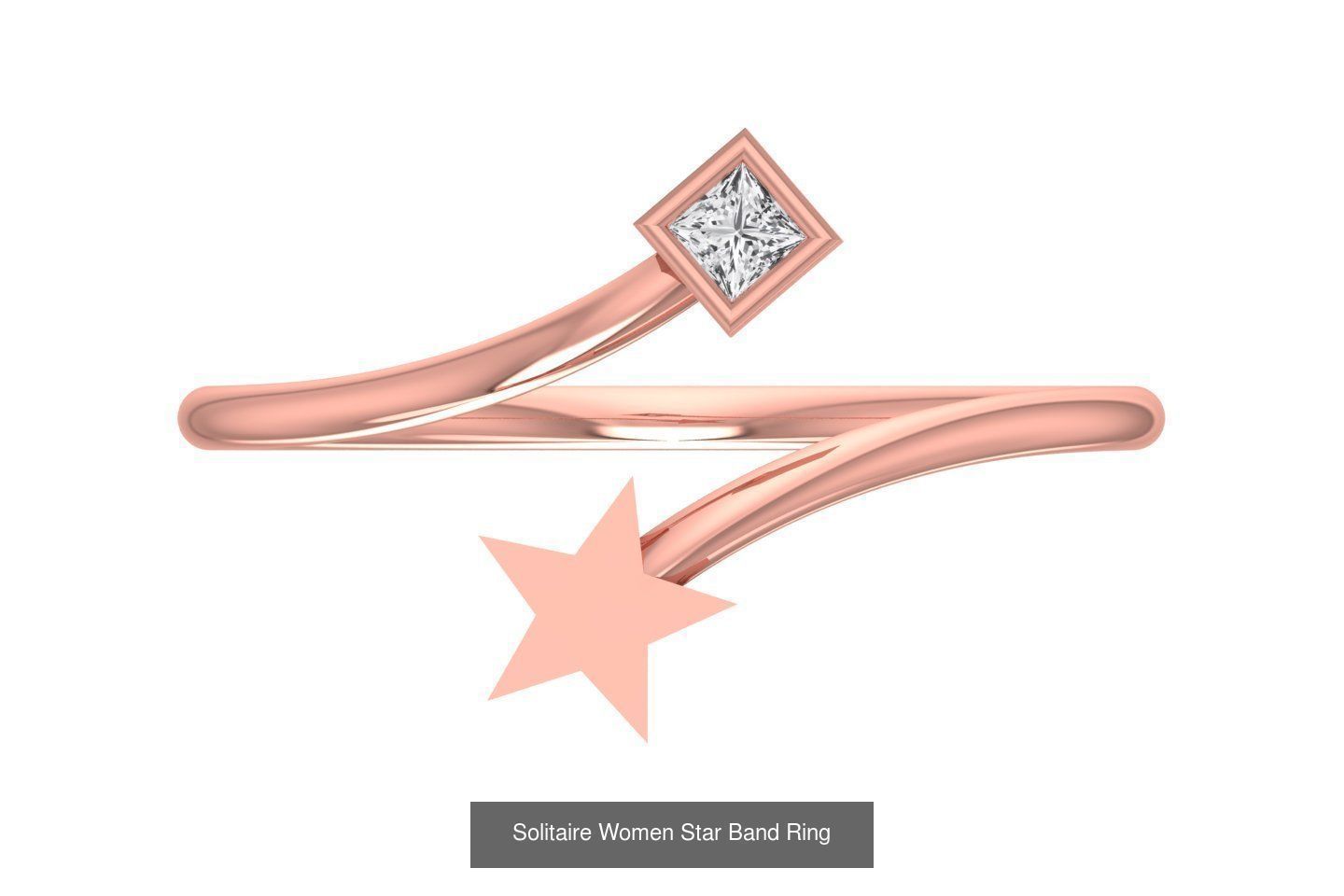 9 Solitaire Women Star Band Rings Collection _6