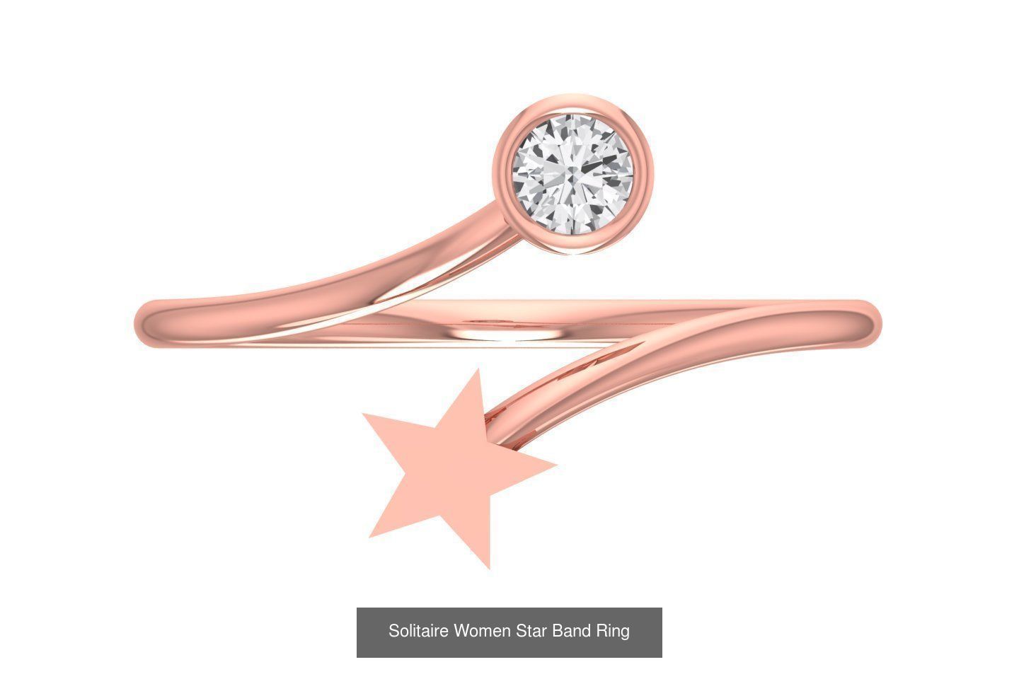 9 Solitaire Women Star Band Rings Collection _8