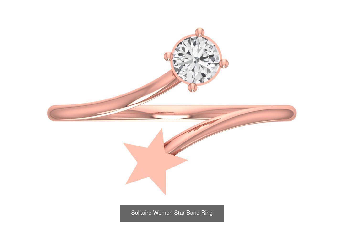 9 Solitaire Women Star Band Rings Collection _9