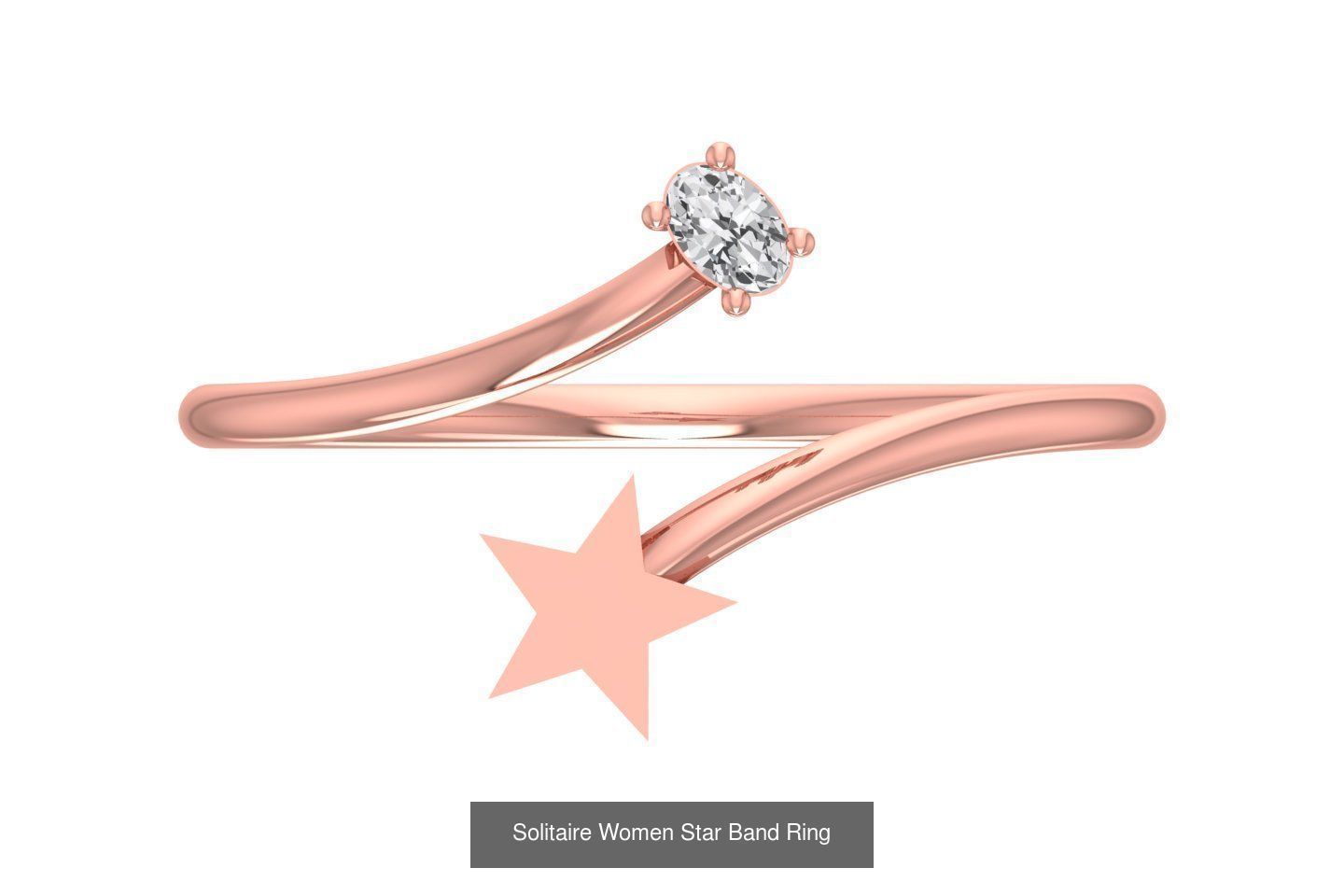 9 Solitaire Women Star Band Rings Collection _4