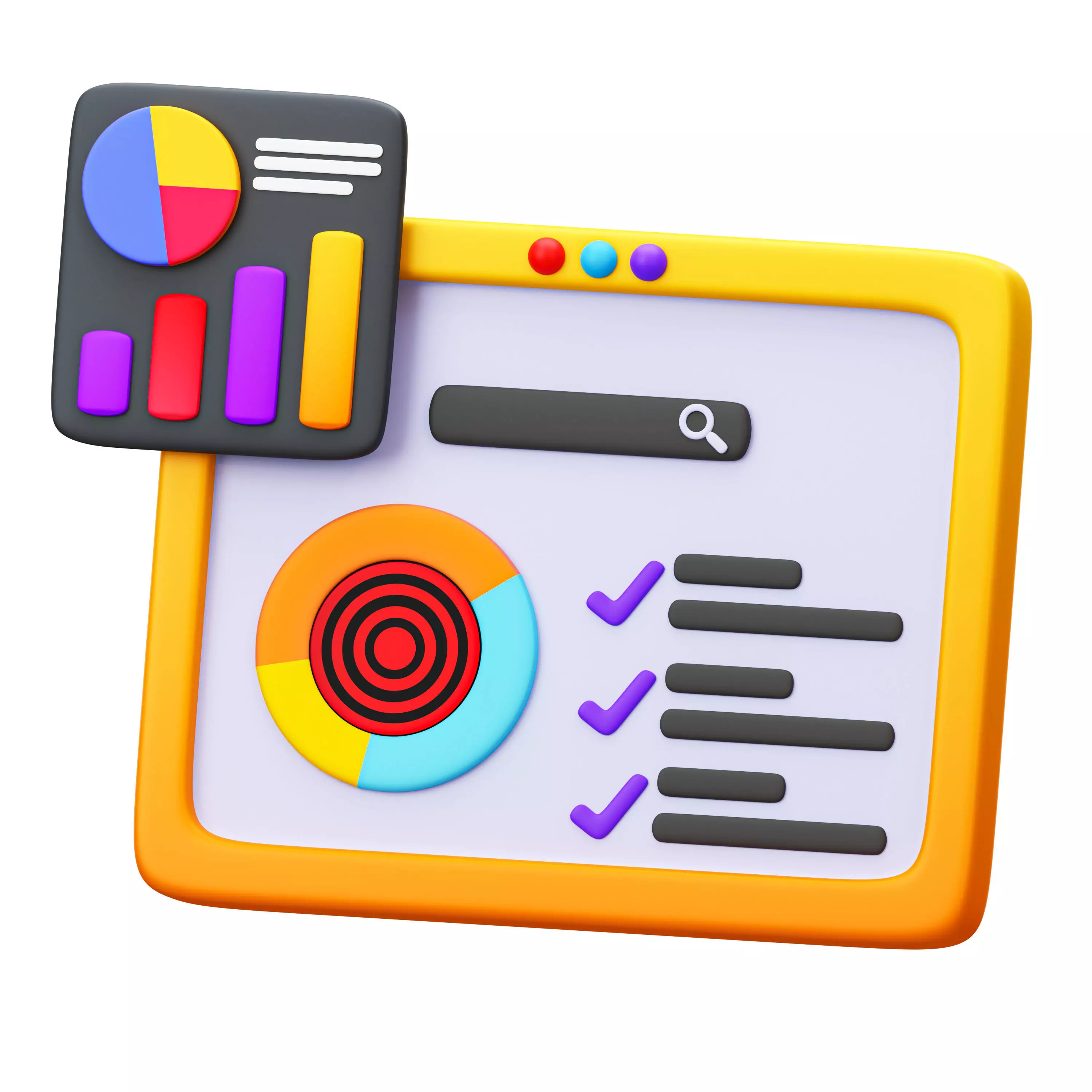 Business CEO Analyzing Business Growth Graph 3D Icon Low-poly 3D model_0