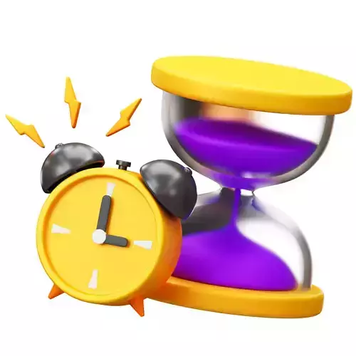 Time Management 3D Icon Low-poly 3D model