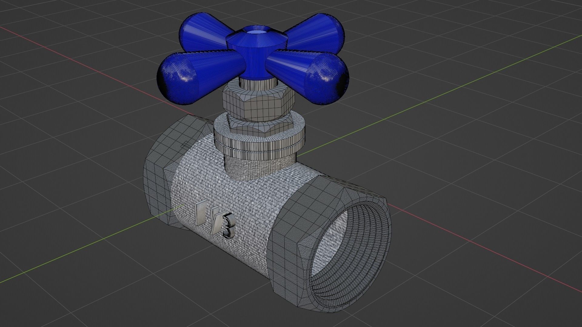 water tap Low-poly 3D model_3