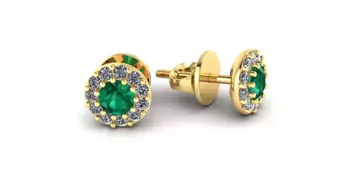 Earrings with 24 gems 