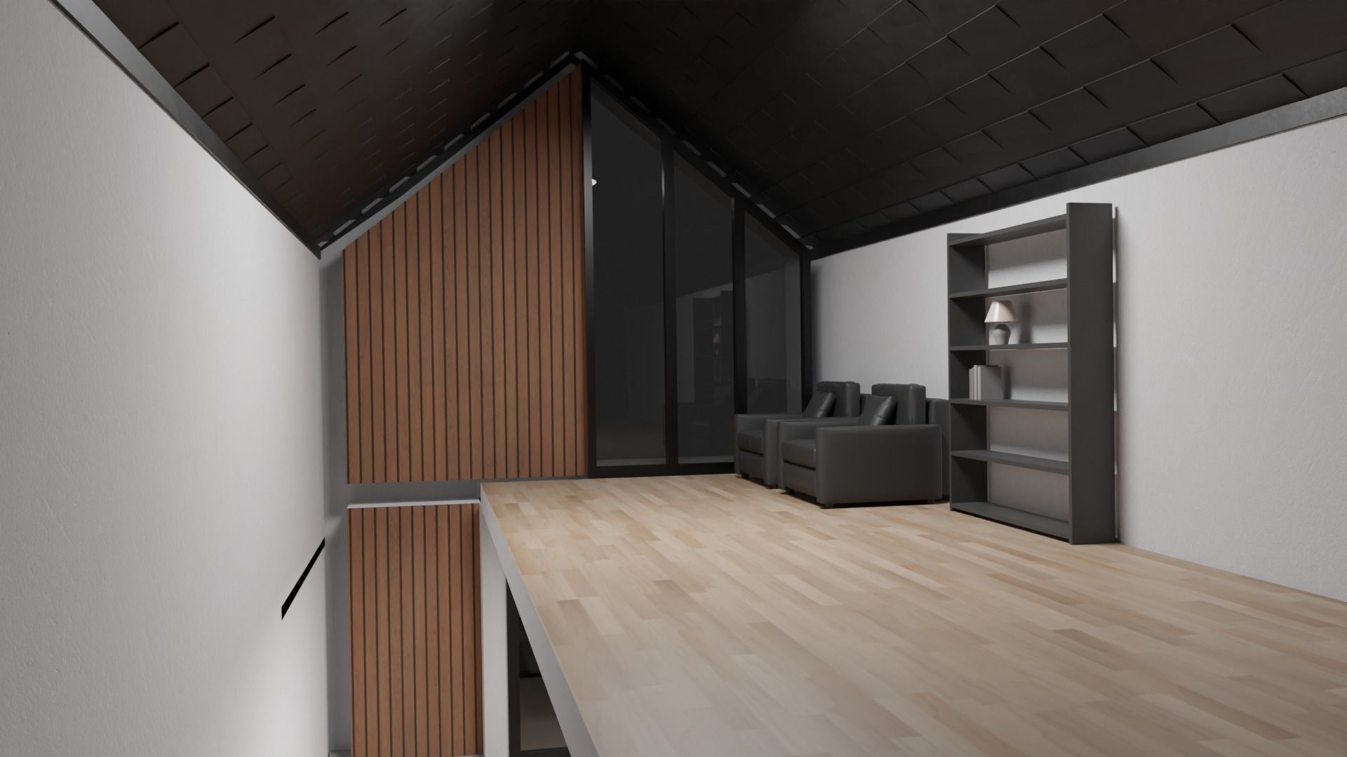 Scandinavian House Exterior 3D model_7