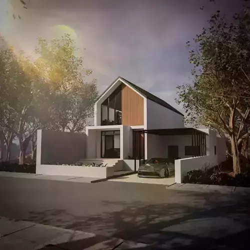 Scandinavian House Exterior 3D model
