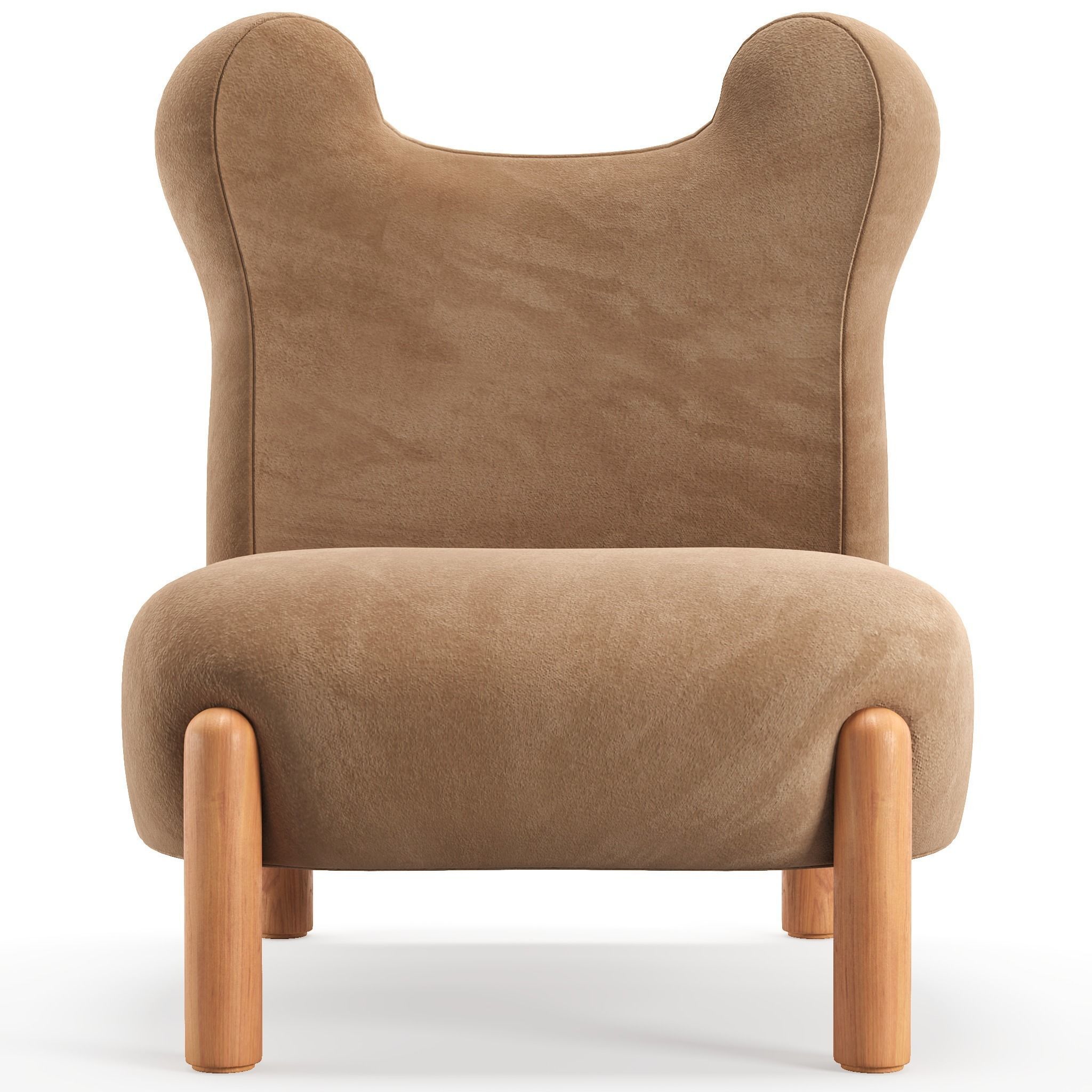 Kids Sherpa Bear Chair 3D model_1