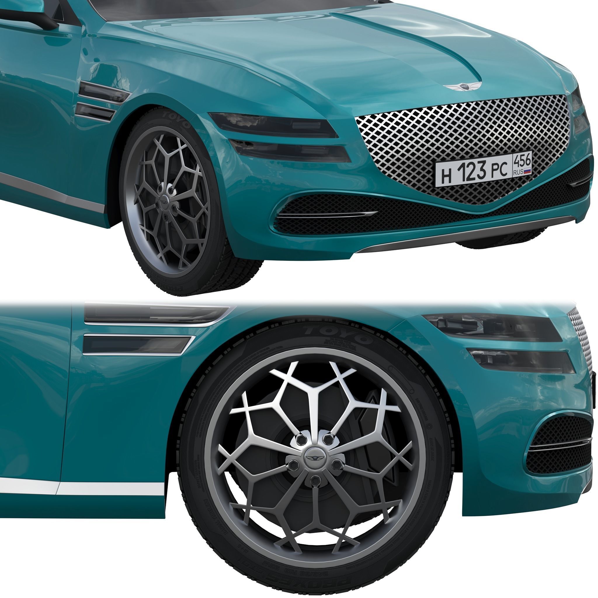 Genesis G80 3D model_3