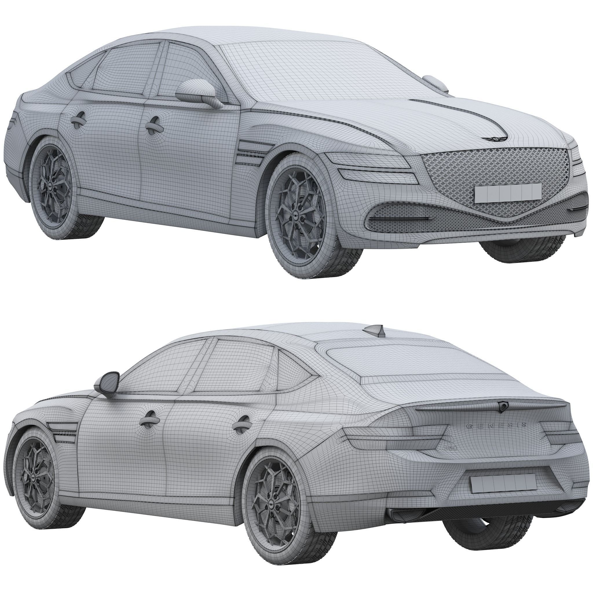 Genesis G80 3D model_4