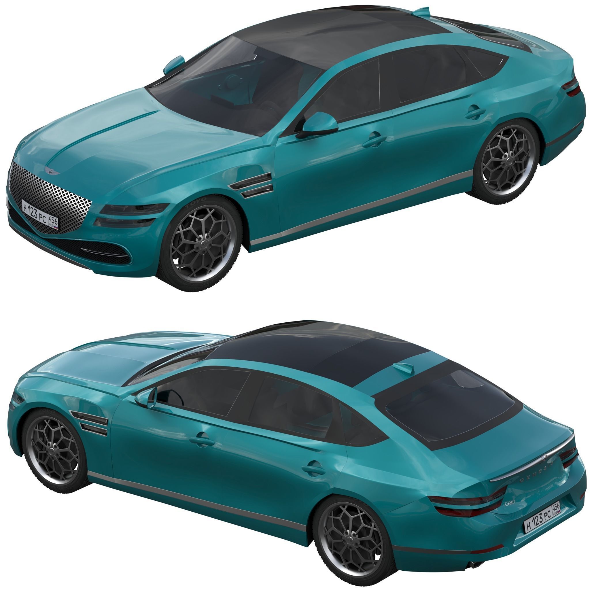 Genesis G80 3D model_2