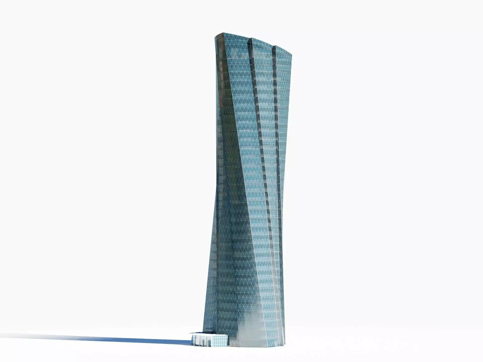 Al bidda tower -Qatar doha Low-poly 3D model