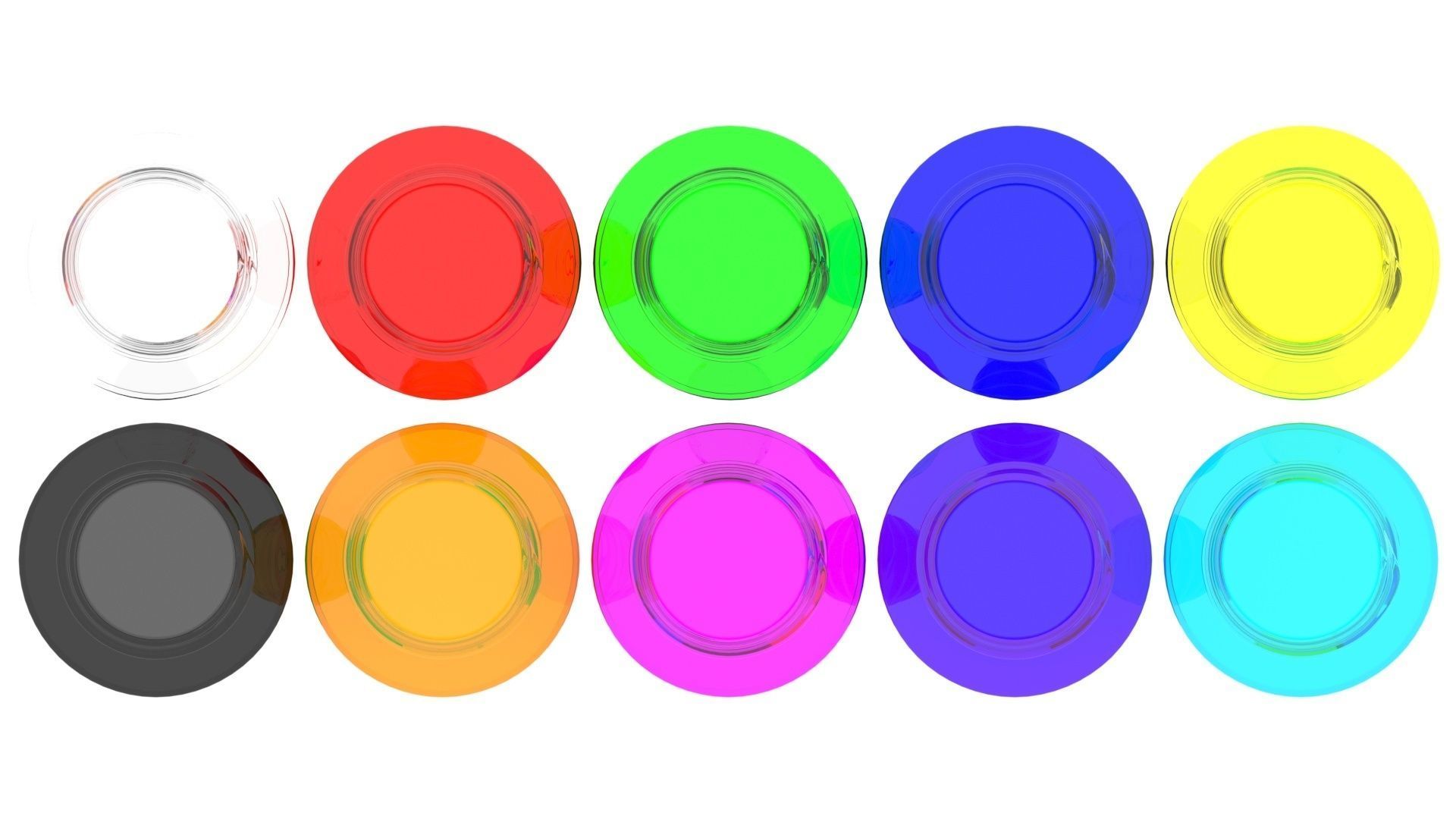 Glass Pills Bottles Set 3D model_18