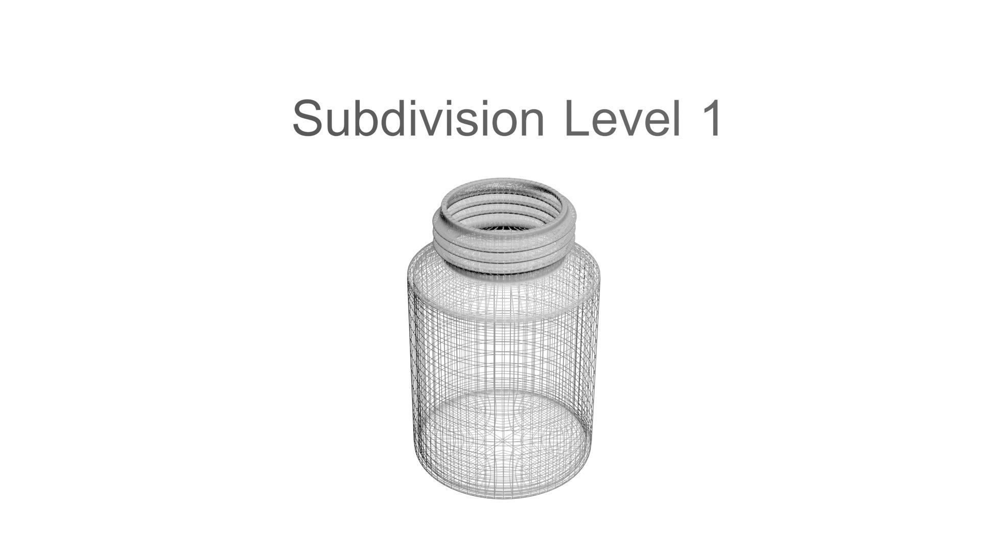 Glass Pills Bottles Set 3D model_27